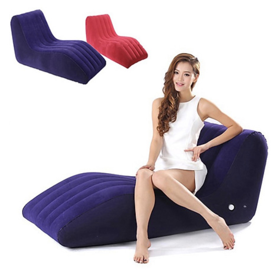 Home and Garden Ghế bơm hơi tình yêu chữ S Lazy Sofa