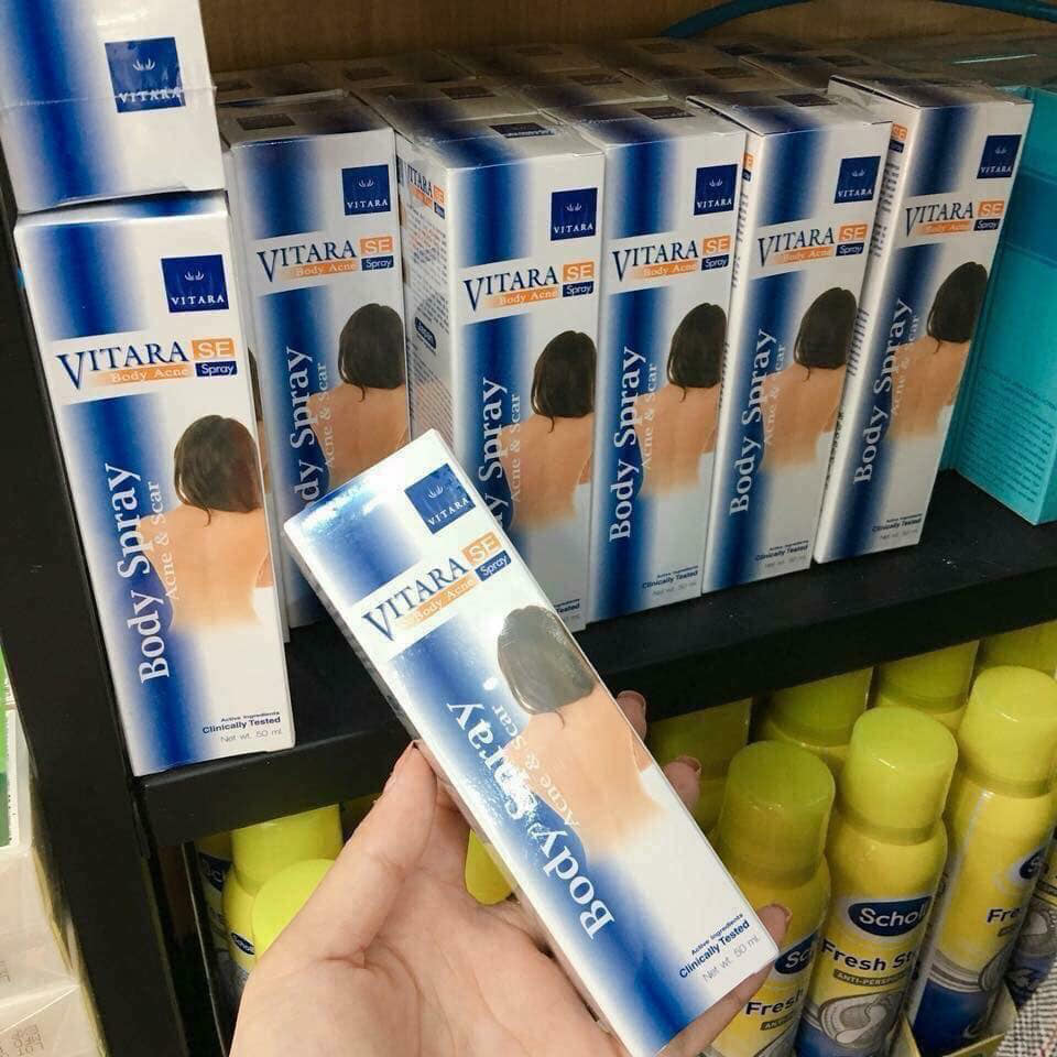 Xịt Loại Bỏ Mụn Lưng Thái Lan VITARA 50GR