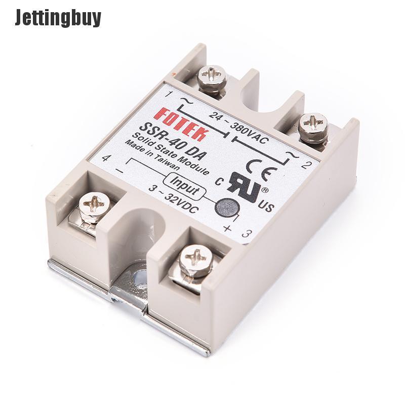 Jettingbuy industrial solid state relay ssr 40a with protective flag ssr-40da 40a dc control ac