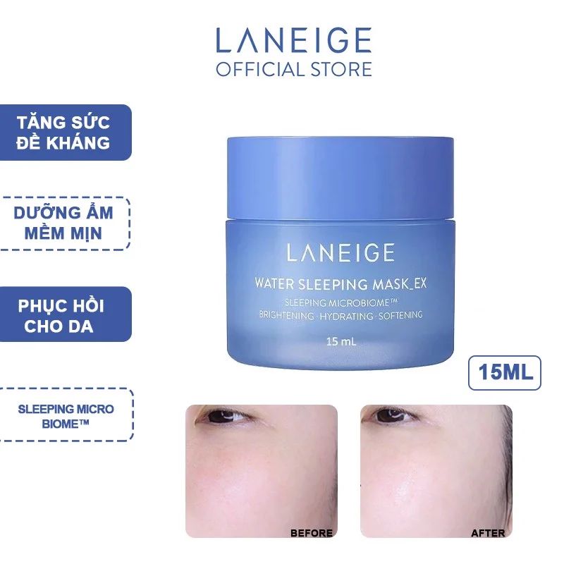 Mặt Nạ Ngủ,mặt nạ ngủ Laneige Water Sleeping Mask mini 15ml