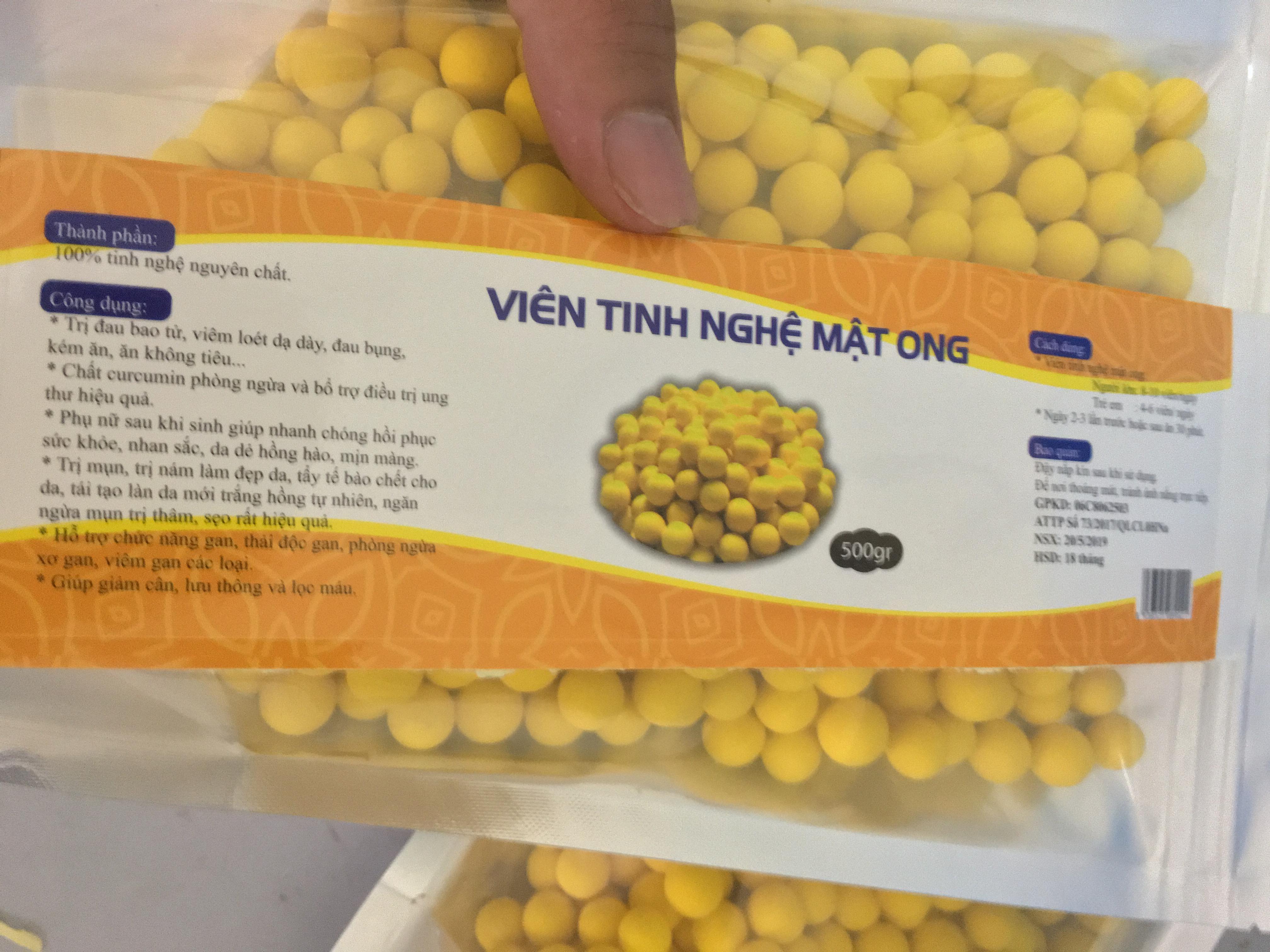 Viên nghệ mật ong ( đóng túi zíp 500g )