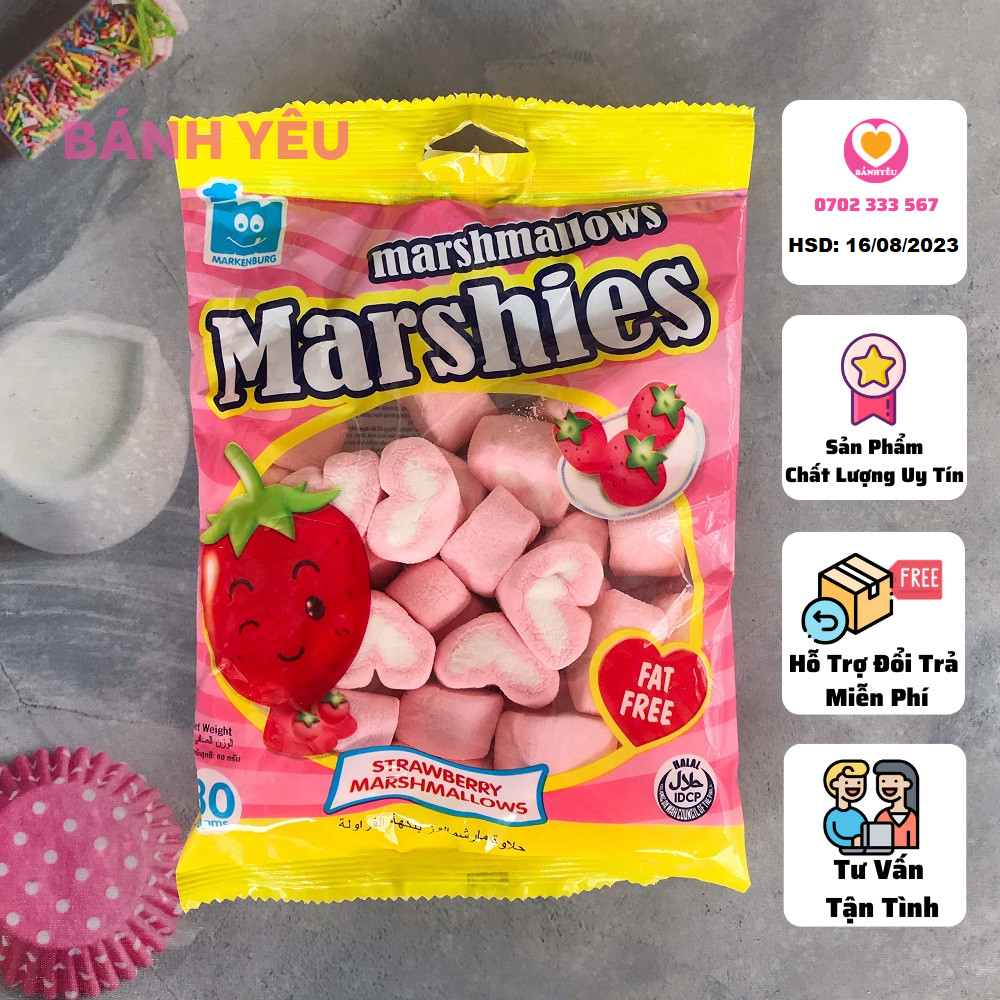 Kẹo xốp Dâu Marshmallow (80g)