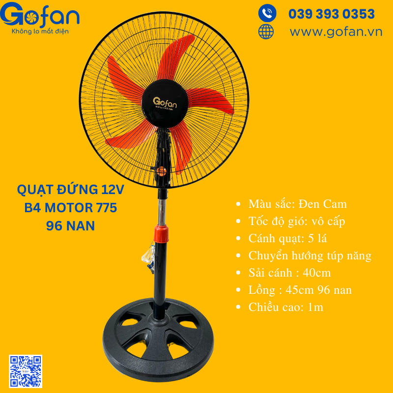 [HCM]Quạt điện 12V kẹp bình ắc quy