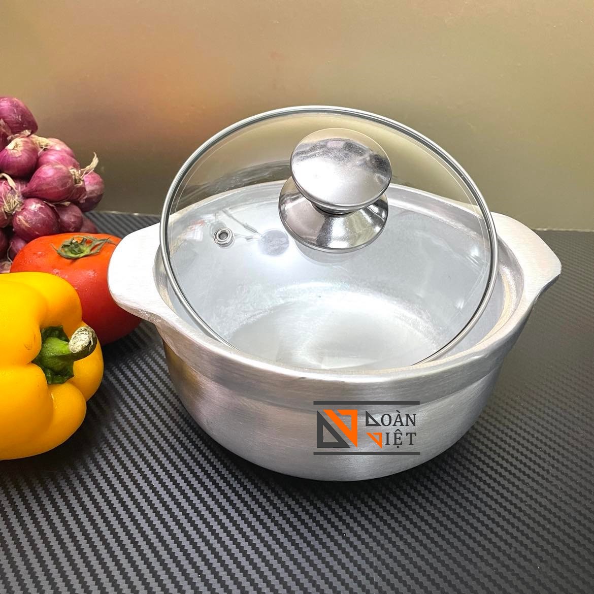 Nồi gang kho thịt cá, cơm niêu, cơm chiên, tiềm gà vịt - gang đúc nguyên khối, mẫu mới siêu bóng đẹp , nhiều size