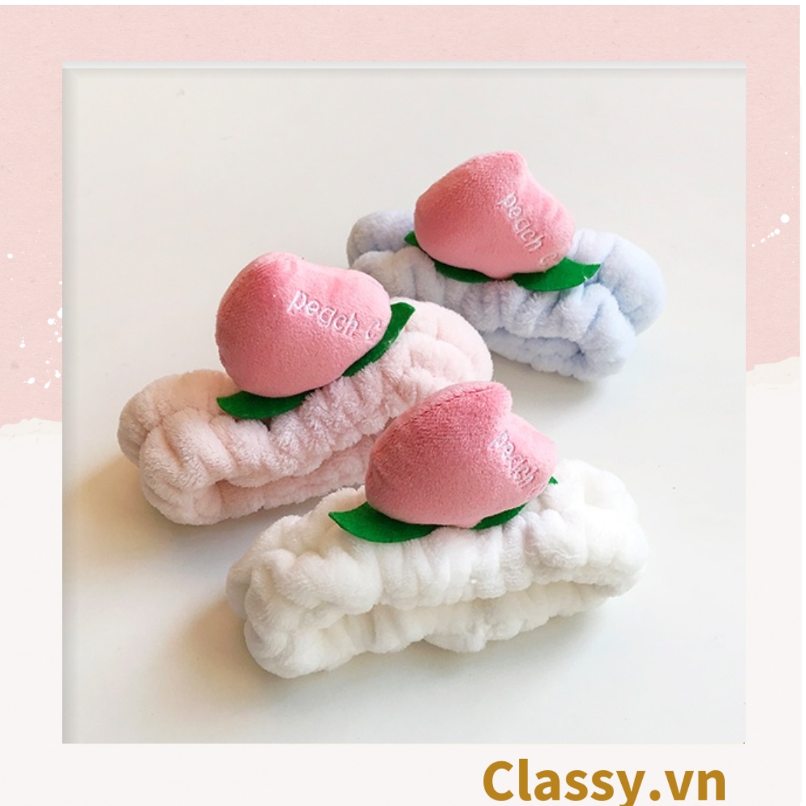 Classy Băng đô, bờm tóc trang điểm make up trái đào dễ thương