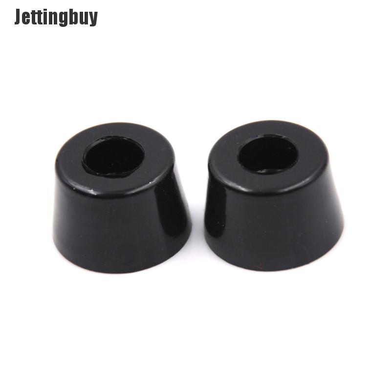 Jettingbuy 10 Pcs 21mm x 15mm Black Conical Recessed Rubber Feet Bumpers Pads