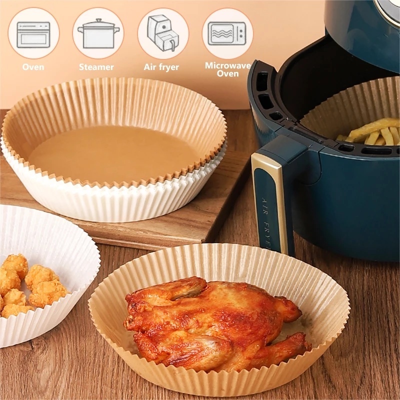 Set 50 Giấy Nến Lót Nồi Chiên Không Dầu, Kích Thước 20 cm