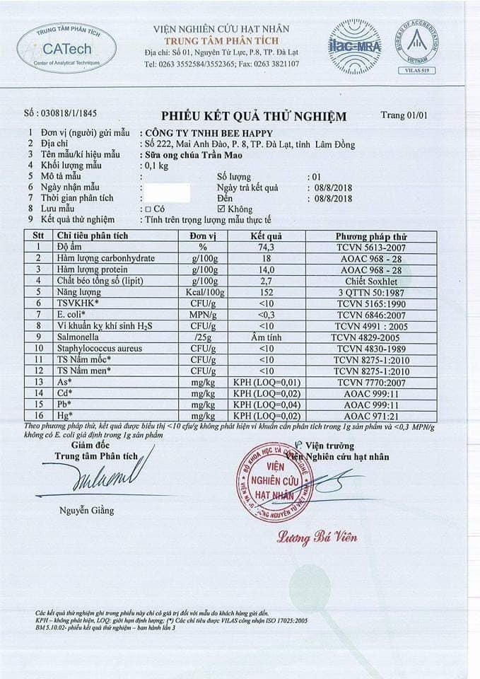 SỮA ONG CHÚA TƯƠI TRẦN MAO 100gr