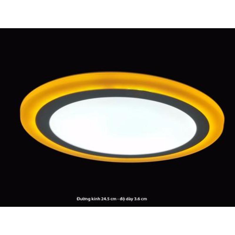 Đèn led ốp trần đổi màu Vàng 24w TRÒN 3 chế độ