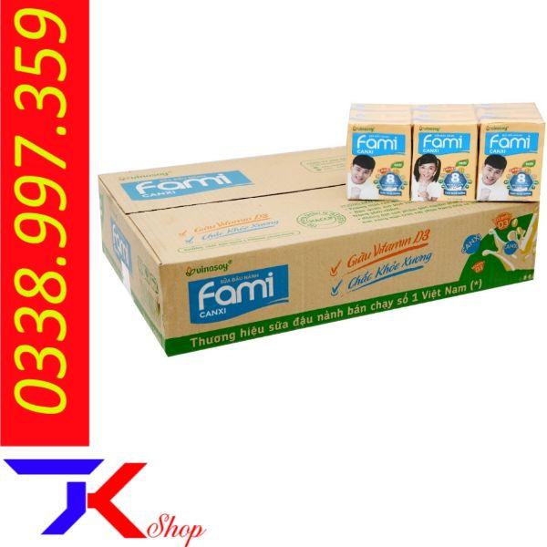 Thùng 36 hộp Sữa đậu nành Fami Canxi 200ml