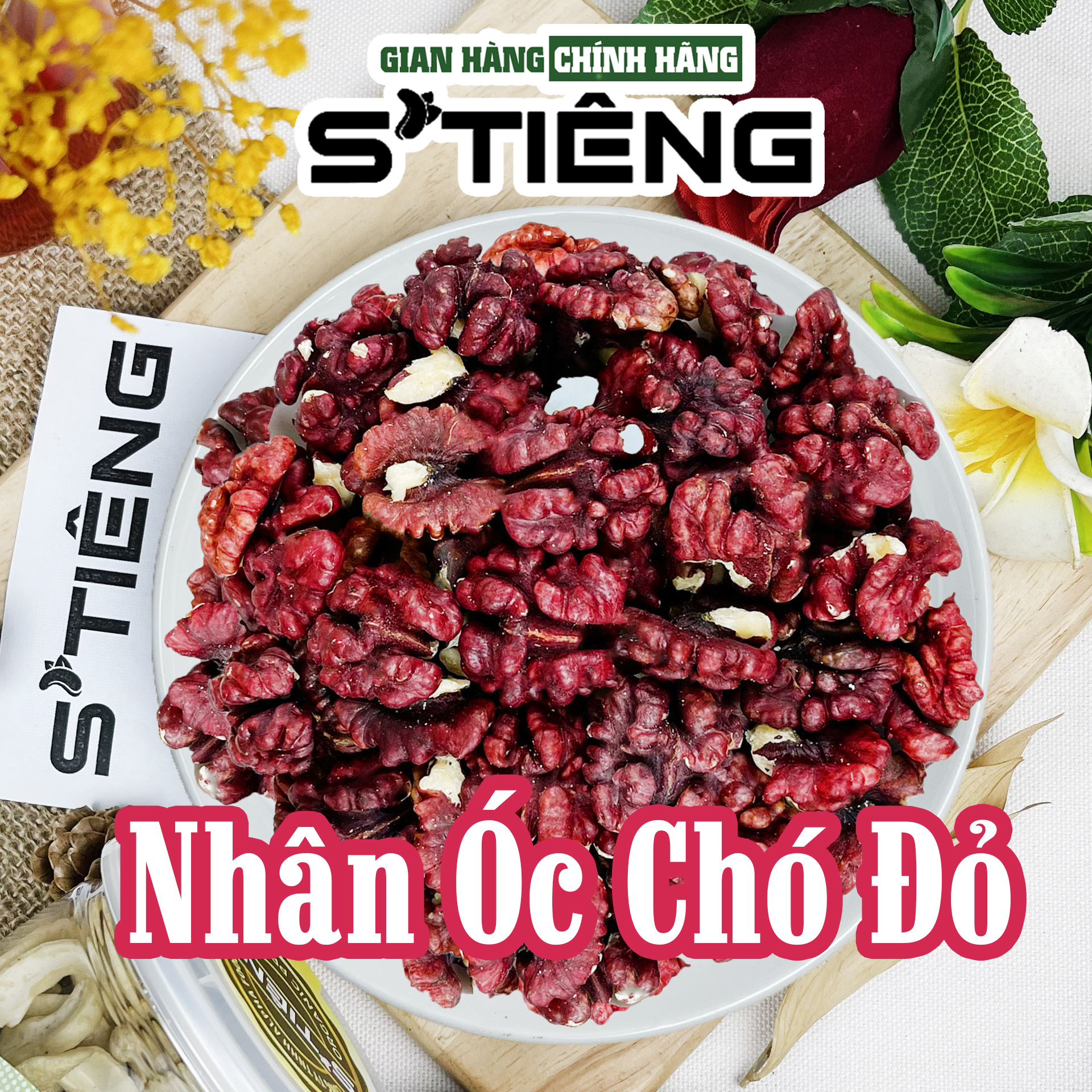 Nhân Hạt Óc Chó Đỏ STIENG Nhập Khẩu Mỹ Sạch Vỏ