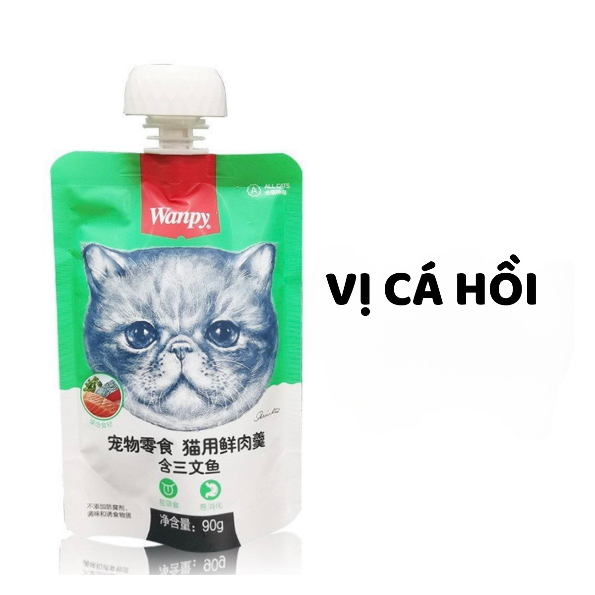 SÚP THƯỞNG WANPY NẮP VẶN CHO MÈO 90GRAM SÁNH MỊN THƠM NGON