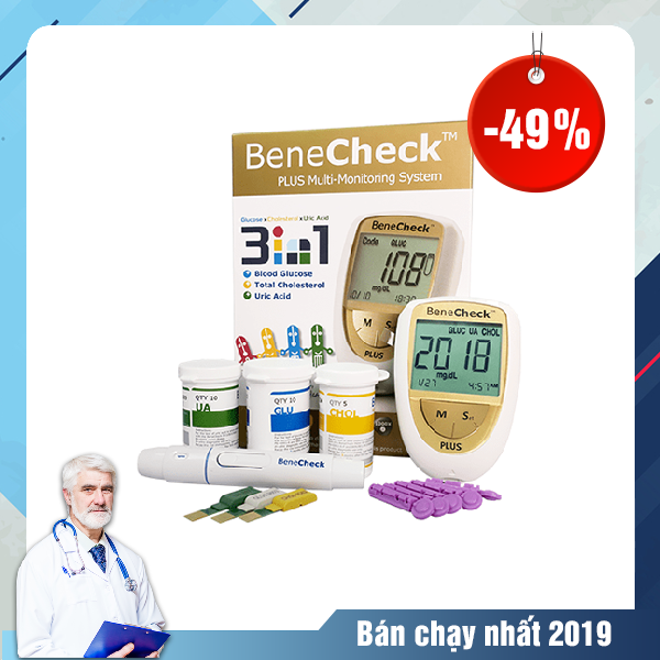 Máy Đo Đường Huyết, Mỡ Máu, Gút , BeneCheck
