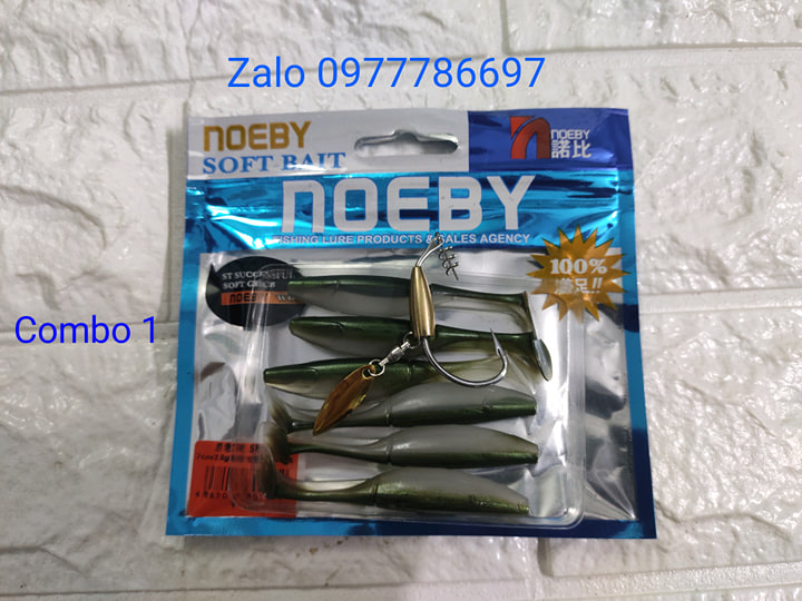 mồi mềm noeby S8019 kèm lưỡi móc mồi Ar15