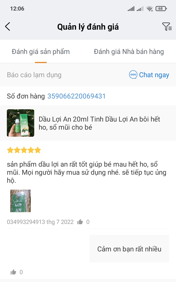[Freeship] Tinh dầu Lợi An cho bé chính hãng