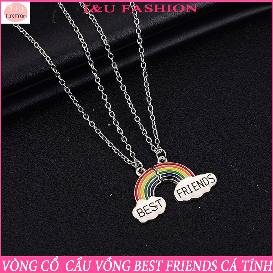 Vòng cổ , dây chuyền Nam Nữ UNISEX cá tính BEST FRIENDS cầu vồng vô cùng độc đáo cho các đôi , các nhóm bạn thân thời trang trẻ VC-32