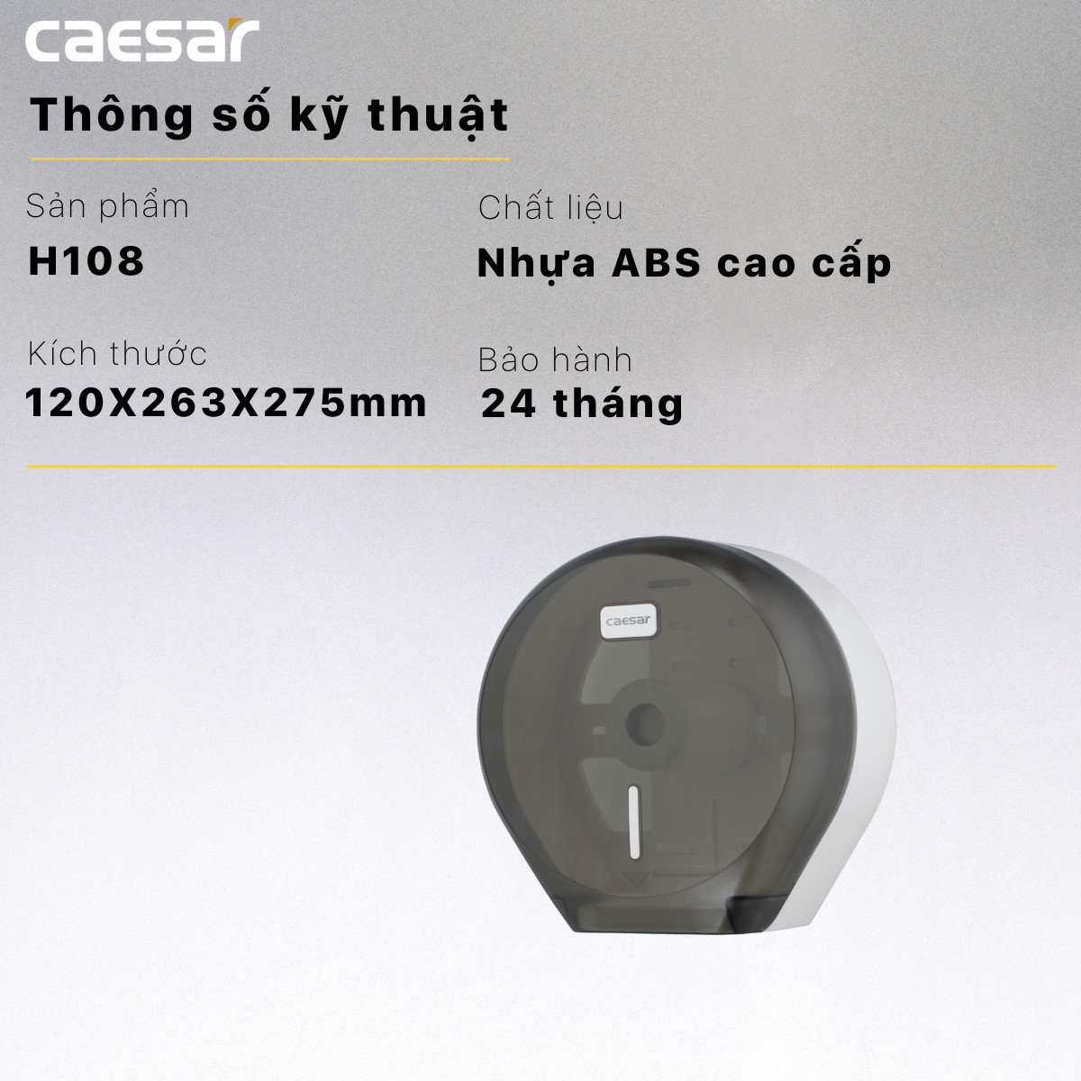 Hộp Giấy Vệ Sinh Nhựa H108 Caesar
