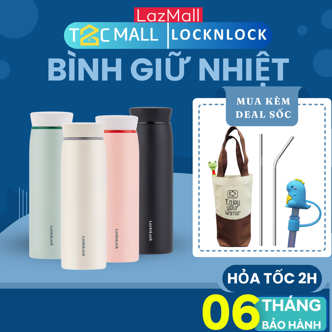 Bình Giữ Nhiệt LocknLock  460ML Feather Light Ring LHC4244 - T2Cmall