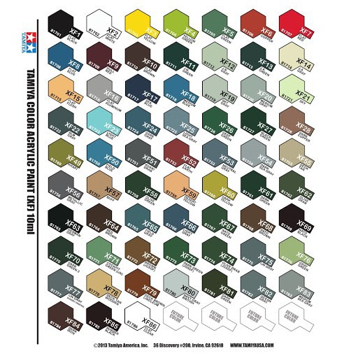 [7-11/12 VOUCHER 8%]Sơn mô hình Tamiya Acrylic Paint XF-21 ~ XF-60 [SMH]