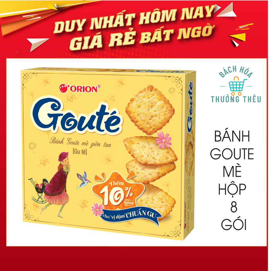 Bánh quy mè Goute Orion hộp 8 gói