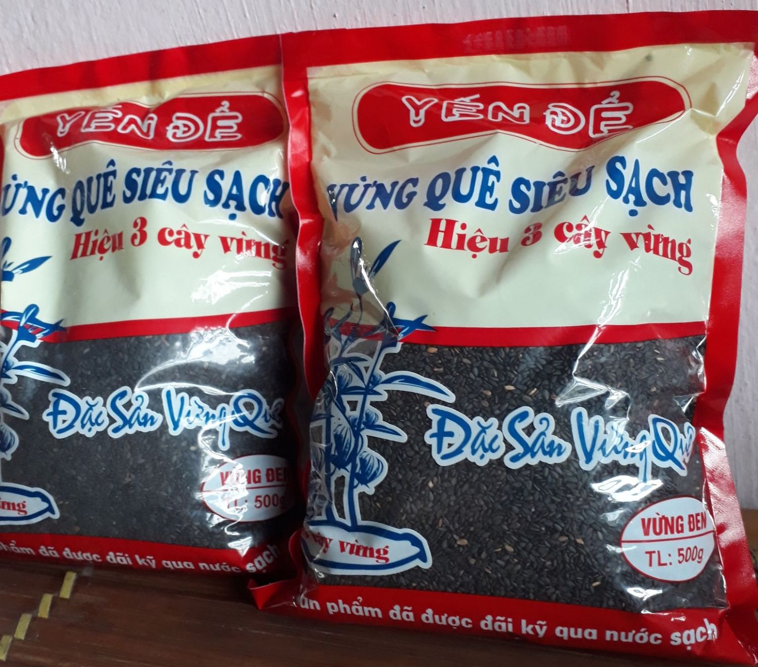 Vừng/Mè đen siêu sạch Yến Để, gói 500g