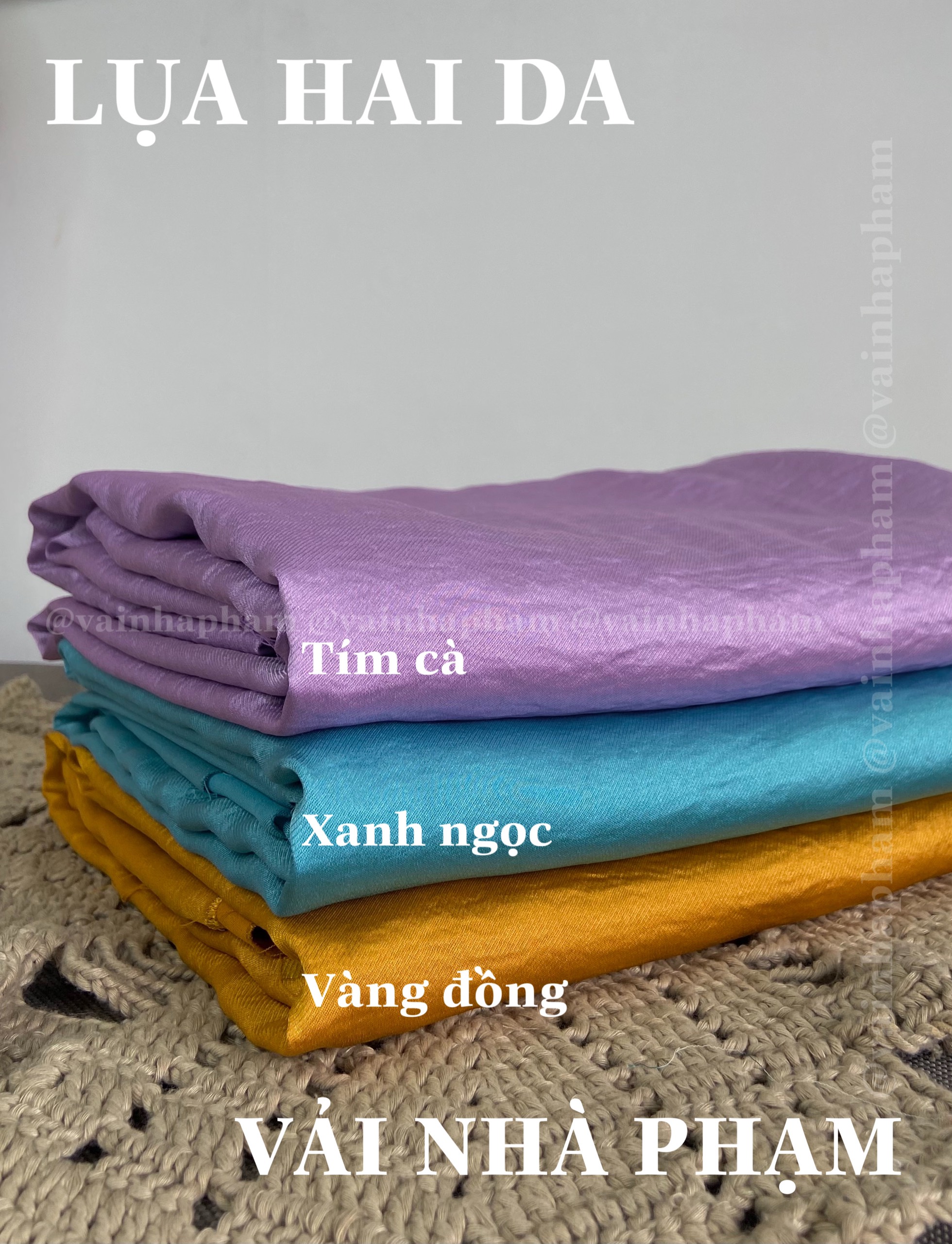 LỤA HAI DA MÀU - KHỔ 1.5M - VẢI NHÀ PHẠM