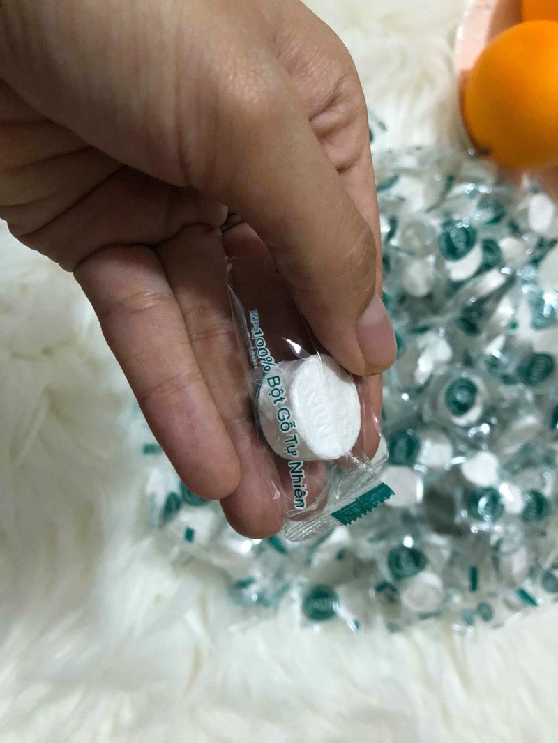 [HCM]Khăn giấy nén cao cấp dạng viên kẹo 100 viên (trắng)
