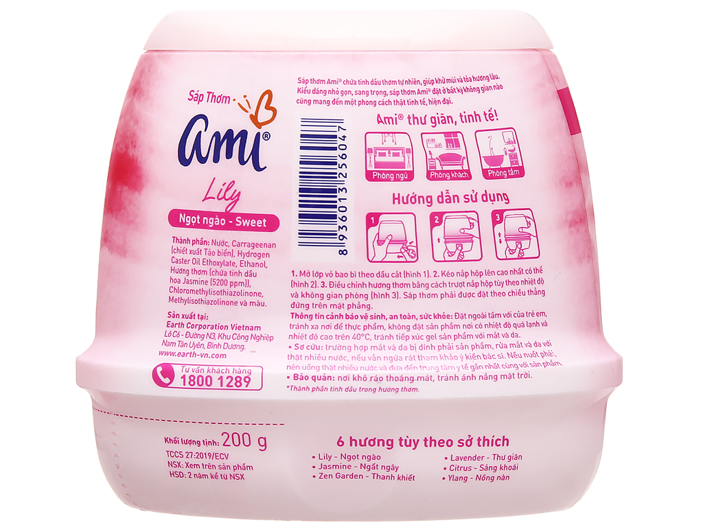 Sáp thơm Ami hương hoa lily 200g