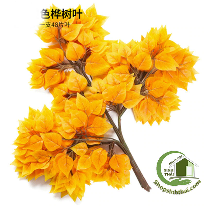 Cành lá si màu vàng - Cành lá giả cao cấp
