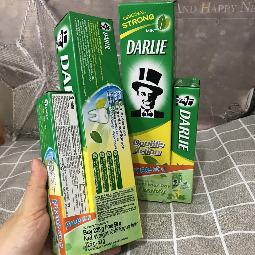 Kem đánh răng ông già Darlie Double Action 225g (tặng kèm hộp 50g)