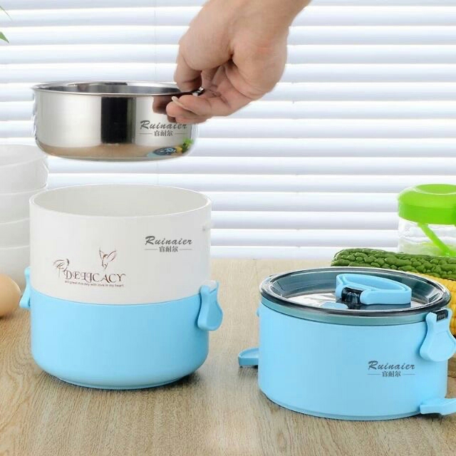 Cặp lồng cơm Bento phong cách Nhật 3 ngăn cao cấp(màu ngẫu nhiên)