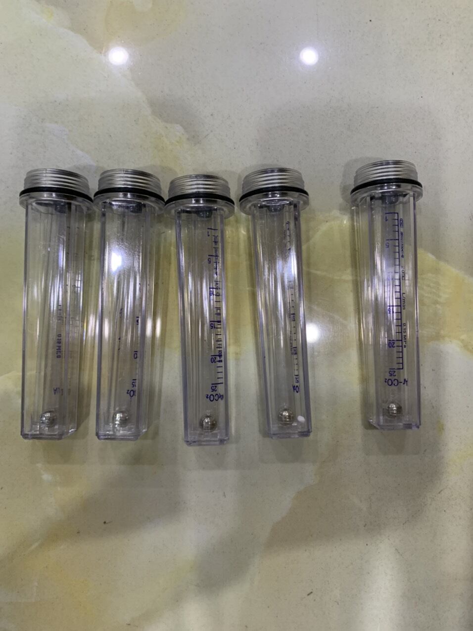 [FreeshipMAX] BỘ 5 ỐNG ĐO LƯU LƯỢNG KHÍ CO2 ARGON