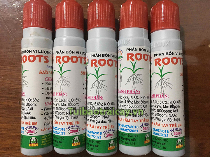 Bộ 5 lọ phát triển mạnh rễ Bimix Super Root New 20ml