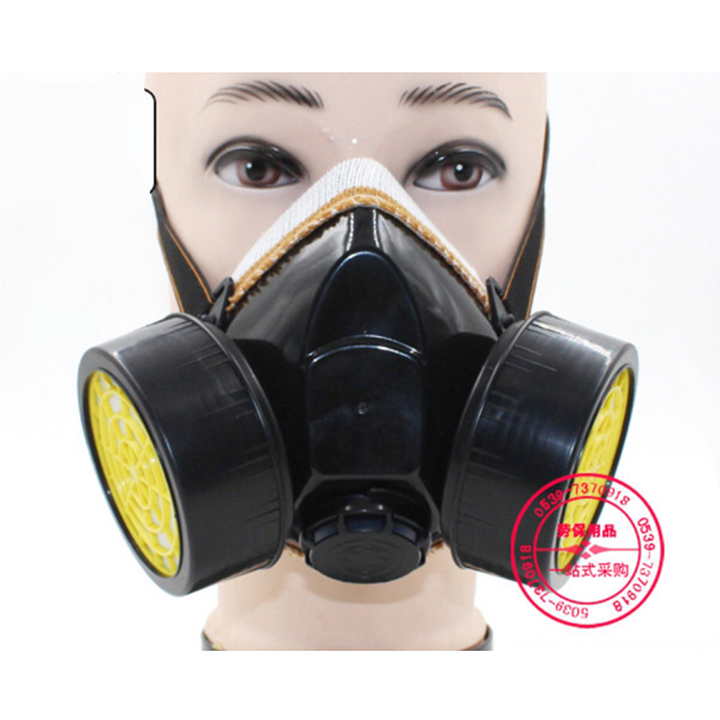 Mặt nạ lọc độc, chống độc, phun sơn 2 Pin lọc + Kính