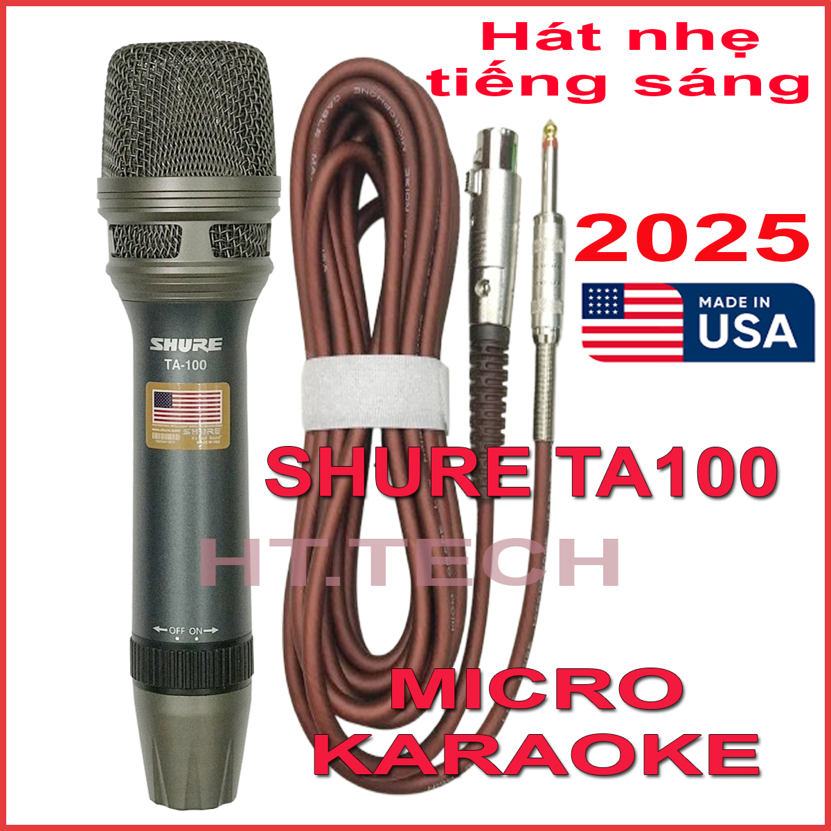 Micro  SHURE TA-200, TA100, TA300, tomahawk  Hút Giọng Tốt, Hát Nhẹ  Xử Lý Tiếng Ồn Độ Bền Cao