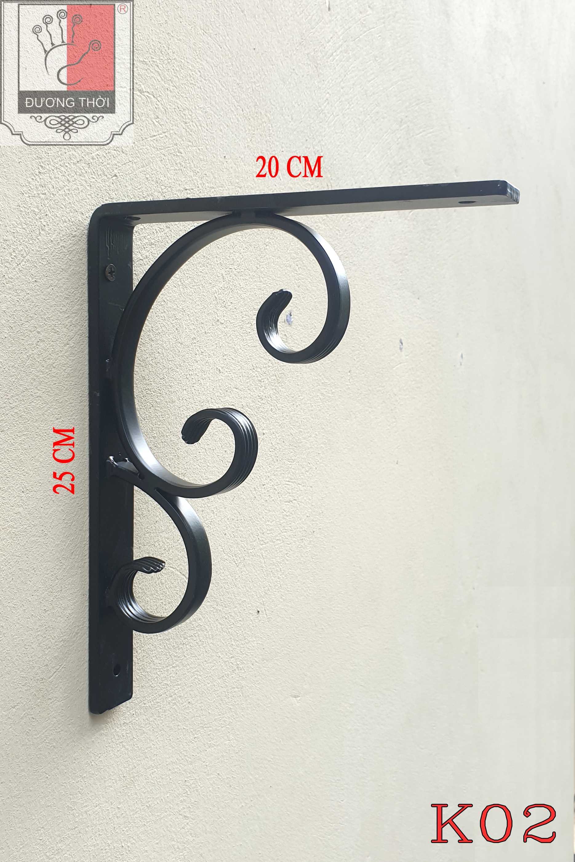 Ke sắt, pát đỡ kệ 01 chiếc mẫu K02