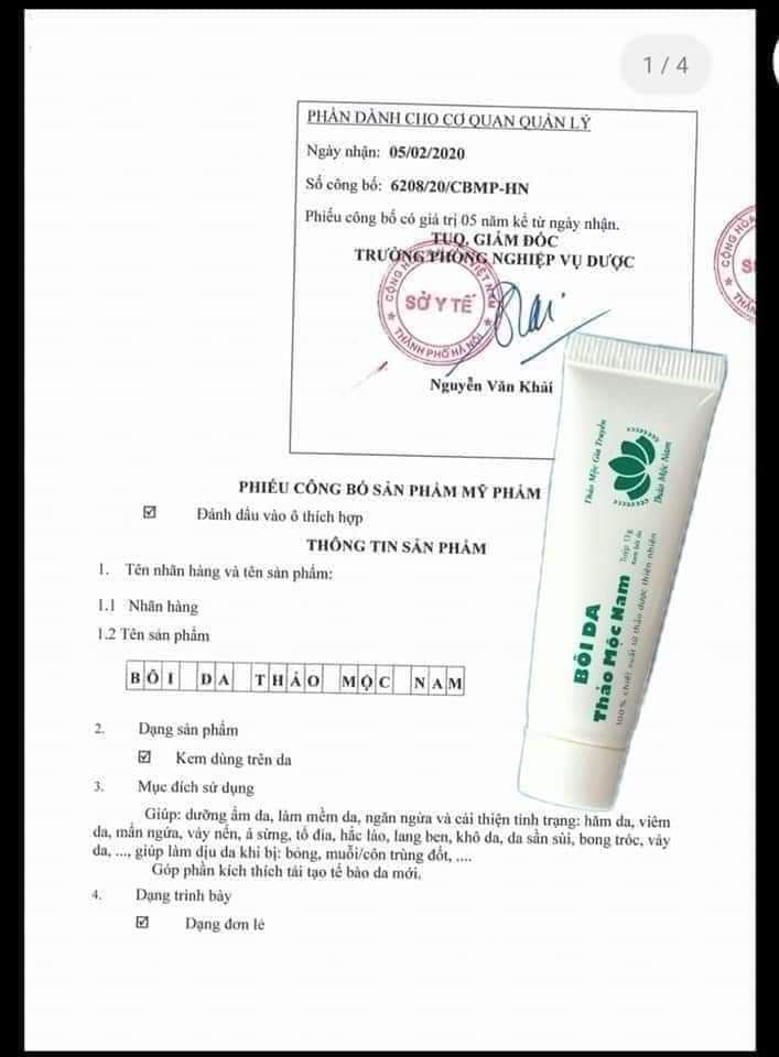 [HCM]Kem bôi da Thảo Mộc Nam