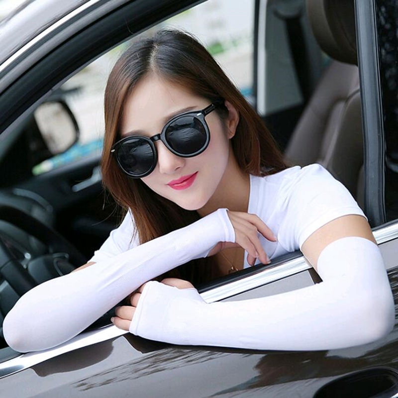 Gang tay chống nắng nam nữ chất liệu vải Hàn mát lạnh mát chống tia UV