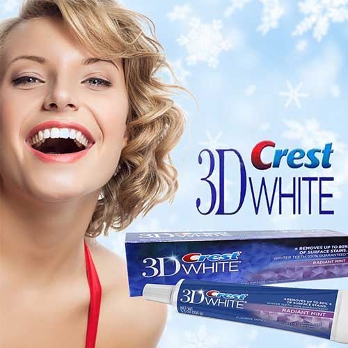 Kem đánh răng Crest 3d White Radiant Mint 107 gram - Mỹ