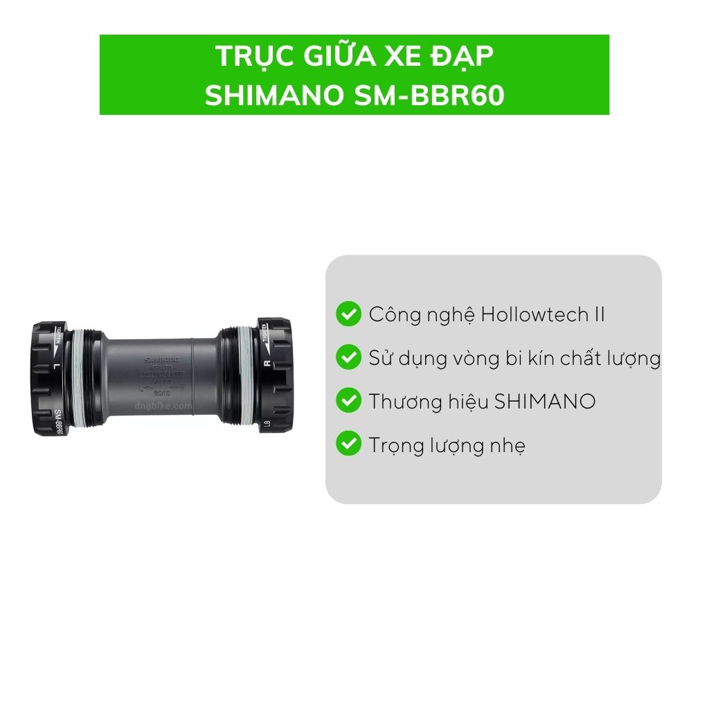 Trục giữa xe đạp SHIMANO SM-BBR60