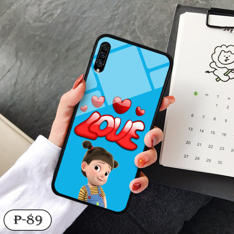 Ốp lưng kính 3D cute Samsung A50