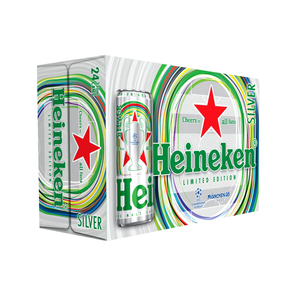 Thùng 24 lon bia Heineken Silver 330ml/lon