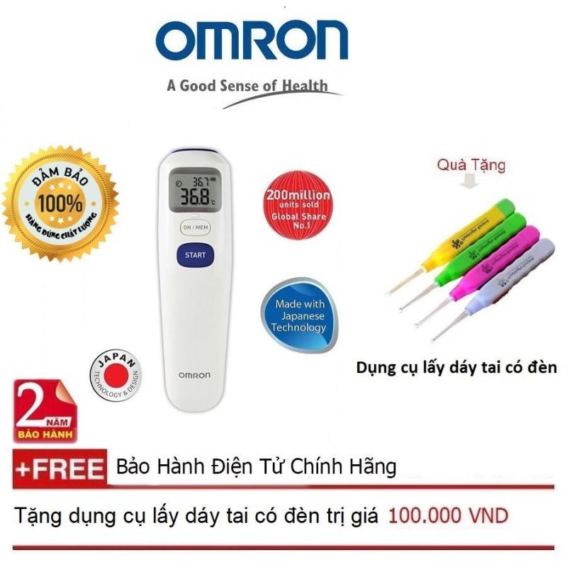 Giá bán Nhiệt Kế Điện Tử Omron MC-720 (Đo Trán) Quà tặng dụng cụ lấy ráy tai có đèn