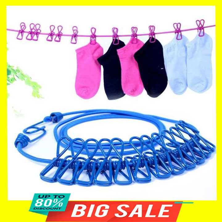 Dây phơi đồ thông minh kèm cặp nhiều màu (dây kèm cặp)