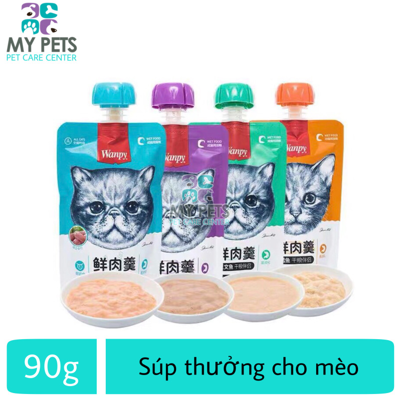 Súp thưởng cho mèo Wanpy có nắp vặn - Gói 90g