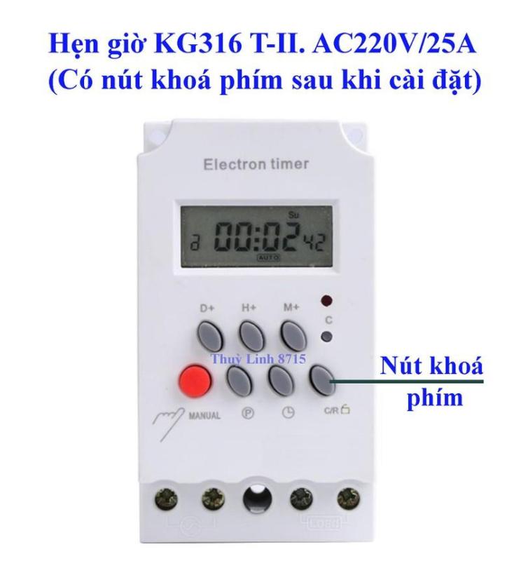Bảng giá Công tắc hẹn giờ KG316 T-II/ 25A /220V có khóa phím, timer hẹn giờ, ổ cắm hẹn giờ, công tắc điện hẹn giờ, công tắc hẹn giờ bật tắt điện tự động