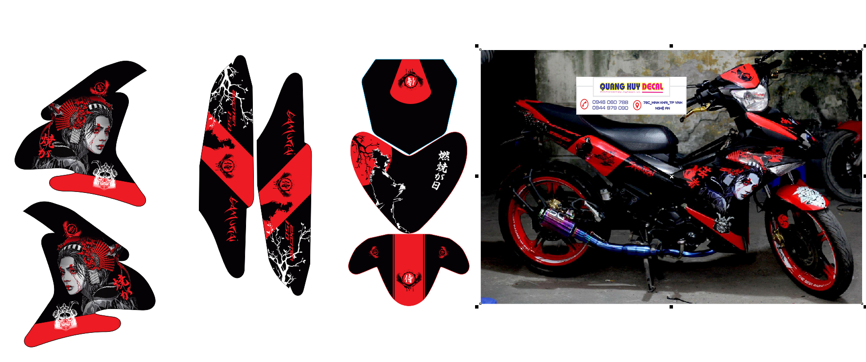 Tem trùm ex 150 samurai đỏ đen, tem exciter 150, team trùm exciter 150, tem xe exciter 150, team trùm ex 150, team xe exciter 150 samurai đỏđen