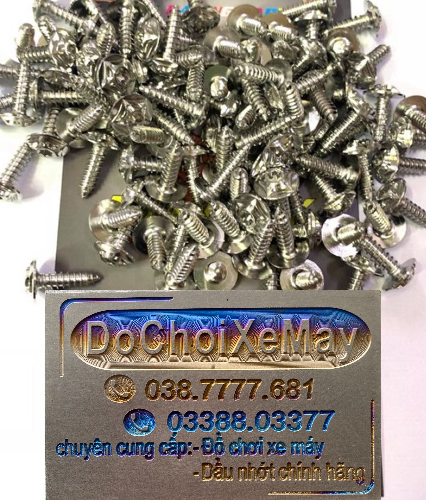 Ốc 5li xoắn Salaya Inox 304 gắn áo Yamaha Ex , Sirus . DoChoiXeMay