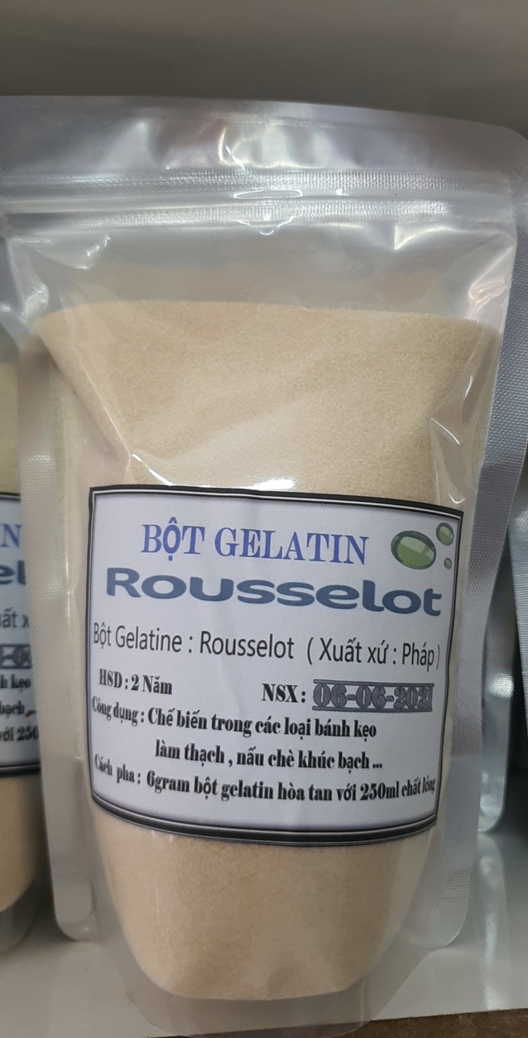 Bột Gelatin Rousselot Pháp Túi Zip -300G