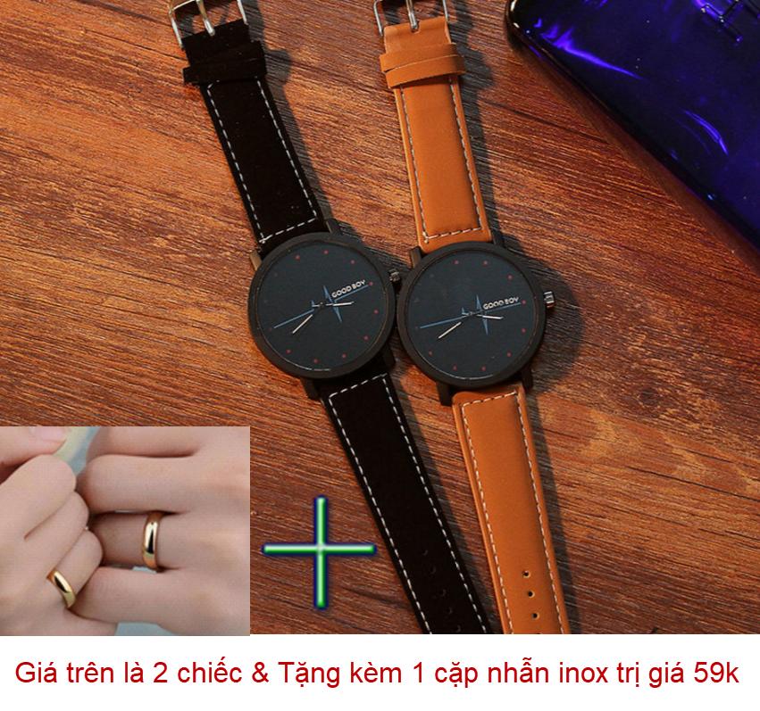 ( Tặng kèm 2 viên pin ) Đồng Hồ Cặp Đôi Đẹp Mà Rẻ Mặt Họa Tiết Nhịp Tim - Giá bán trên là 2 chiếc như hình - DH2018300084100149